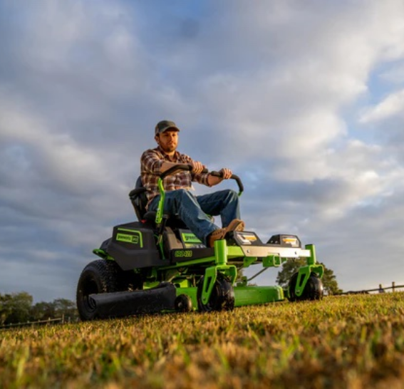 Greenworks offers 1st battery powered ZTR & Stand-On Mowers