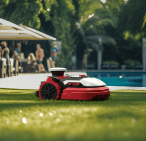 how does a robotic mower work